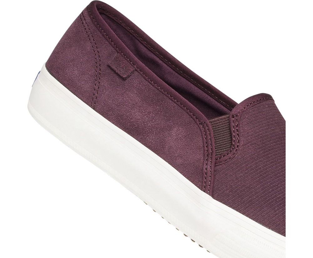 Slip Ons Keds Mujer Moradas - Double Decker Suede - 085-KLNURA